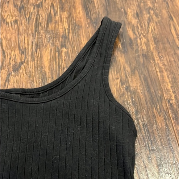 Black Ribbed One Piece - Picture 4 of 4